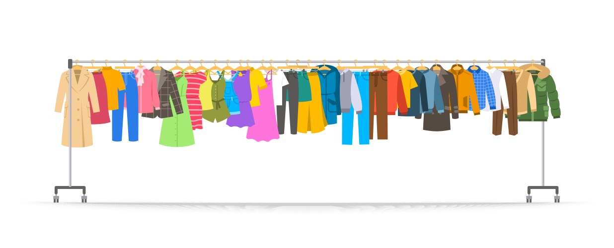 men-and-women-clothes-on-long-rolling-hanger-rack-vector-38661891 developing a marketing campaign database for a fashion company